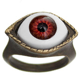 Red Realistic Evil Eyeball Ring