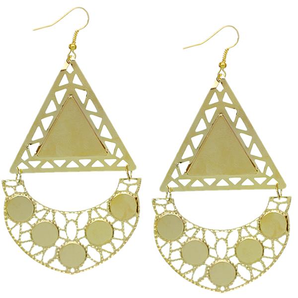 Light Pink Triangular Dangle Earrings
