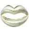 Gold Sexy Large Lips Hinged Bracelet