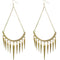 Gold Long Spike Chain Dangle Earrings