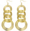 Gold Spiral Circular Hoops Earrings