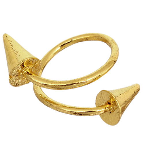 Gold Swirl Mini Cone Adjustable Ring