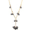 Gray Faux Pearl Drop Necklace Earrings Set