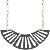 Gray Two Sided Mirrored Chain Necklace