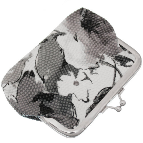 Gray Art Deco Kisslock Wallet