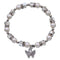 Silver Butterfly Charm Bead Stretch Bracelet