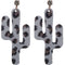 Gray Felt Cactus Earrings