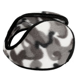 Gray Camo Fleece Unisex Coil EarMuffs Warmers