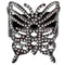 Gray Cheetah Butterfly Snap Bracelet