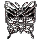 Gray Cheetah Butterfly Snap Bracelet