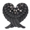 Gray Beaded Double Wing Adjustable Ring