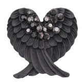 Gray Beaded Double Wing Adjustable Ring