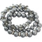 Gray Faux Pearl Stretch Bracelet Earrings Set
