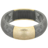 Gray Frosted Resin Bangle Bracelet