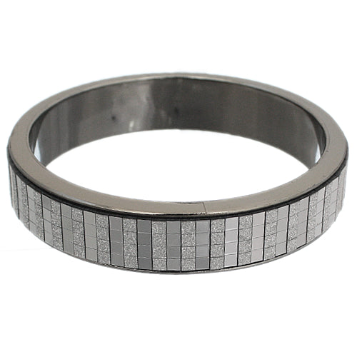 Gray Glitter Acrylic Bangle Bracelet