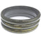 Gray 3-Piece Gold Brush Stacked Bracelets