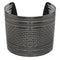 Gray Hammered Metal Cut Bracelet