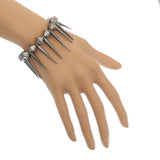 Gray Spiked Elastic Stretch Bracelet