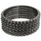 Dark Gray Two-Tone Spike Stacked Bracelet