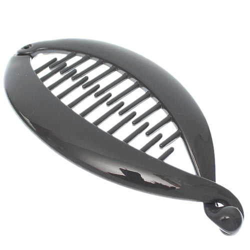 Gray Banana Twist Comb Hair Clip