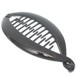 Gray Banana Twist Comb Hair Clip