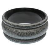 Gray Matte Crackle Bangle Bracelet