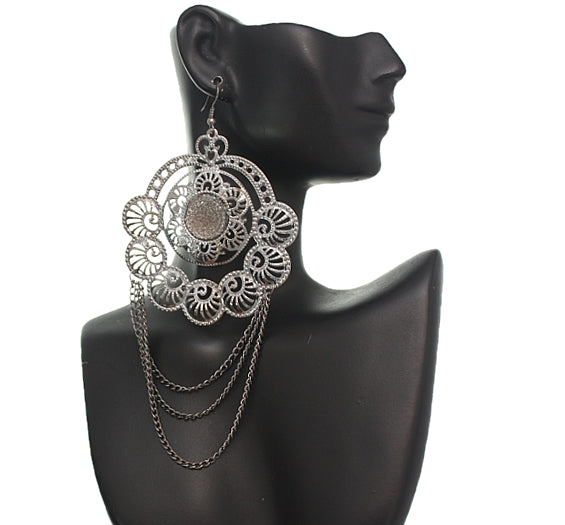 Gray Chain Earrings
