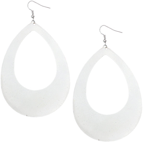 Blue Snakeskin Teardrop Earrings