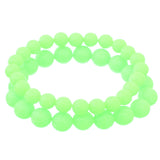 Green 2-Piece Beaded Stretch Bracelets
