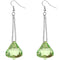 Green Large Gemstone Chain Earrings