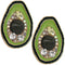Green Avocado Shaped Stud Earrings