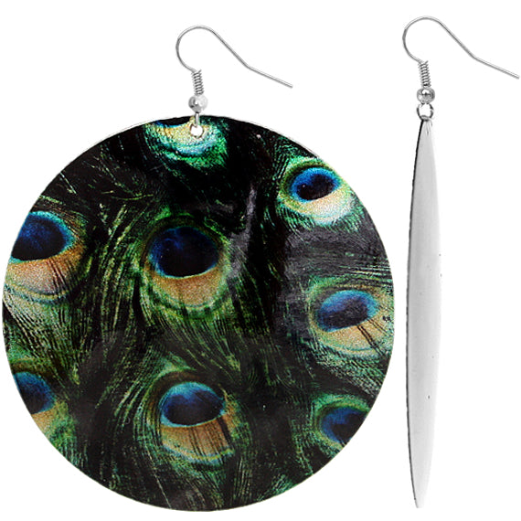 Green and Black Spotted Earrings