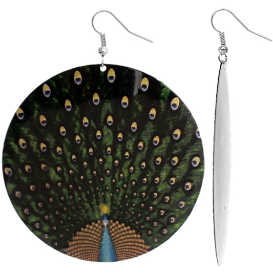 Big Peacock Earrings