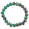 Green Iridescent Briolette Bead Stretch Bracelet