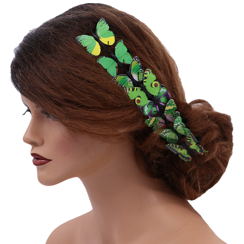 Green Butterfly Hair Clip