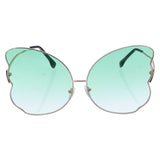 Green Butterfly Shaped Gradient Tinted Sunglasses
