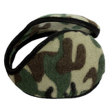 Green Camo Fleece Unisex Coil EarMuffs Warmers