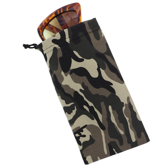 Green Camo Sunglasses Drawstring Sleeve