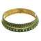 Green Cone Pave Stacked Bracelet Set