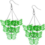 Green Butterfly Dangle Earrings