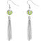 Green Multi Chain Drop Earrings