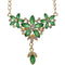 Green Elegant Gemstone Chandelier Chain Necklace