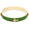 Green Cross Fabric Bangle Bracelet