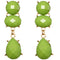 Green Elegant Faceted Teardrop Post Earrings