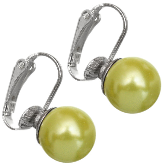 Green Clip-on earrings