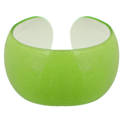 Green Glitter Sparkle Cuff Bracelet
