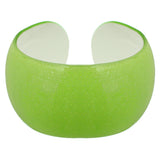 Green Glitter Sparkle Cuff Bracelet