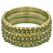 Green Two-Tone Spike Stacked Bracelet