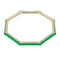 Green Lightweight Hexagon Bamboo Bracelet