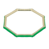 Green Lightweight Hexagon Bamboo Bracelet